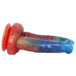 FAAK Rasting Flame Silikon Doppelkopf <span class=keywords><strong>U</strong></span>-Form <span class=keywords><strong>Dildo</strong></span> mit gemischten Farben für Sex Spaß L7014 - Product Image 3