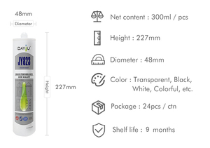 Sigillante <span class=keywords><strong>Silicone</strong></span> impermeabile Versatile per il trasporto di costruzioni e la lavorazione del legno-adesivo Premium - Product Image 4