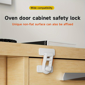 Cierres de Seguridad sin Perforación, Bloqueo Antiaapertura para Armarios y Gabinetes, Material ABS, Evita el Cierre Accidental de Puertas, con Diseño de Hebilla - Product Image 4