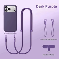 Cordon réglable de 7 mm pour port croisé, sangle de poignet de 150 cm, sangle de cou réglable à double boucle pour iPhone 18 17 Pro Max