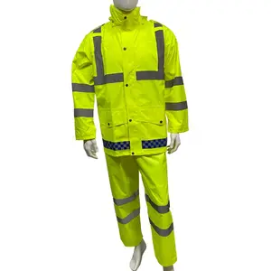 Imperméables en PVC couleur jaune couleur verte combinaison de pluie malaisienne Rela vente en gros à bas prix