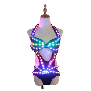 Nuevo conjunto de traje de DJ Sexy, chaqueta con luces LED de píxeles a todo color, abrigo estampado para club nocturno <span class=keywords><strong>Gogo</strong></span>, bailarina principal, salón de baile, uso en escenario de boda - Product Image 1