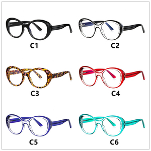 Nouvelles femmes à la mode nouvelles lunettes lentilles de coupe bleues CP TR90 petit alliage ovale insérer charnière à ressort Prescription - Product Image 6