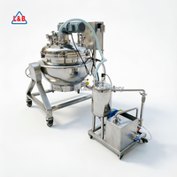 Marmite de cuisson électrique inclinable en acier inoxydable 50L 100L 200L pour caramel, confiture et sirop, avec mélangeur-racloir