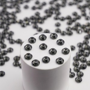 Dramáticas cuentas de diamante negro de 6 mm con resina epoxi, parte trasera plana, orificio central, <span class=keywords><strong>para</strong></span> coser, estilo gótico de calavera, marca YAXI, modelo 215-6 - Product Image 6