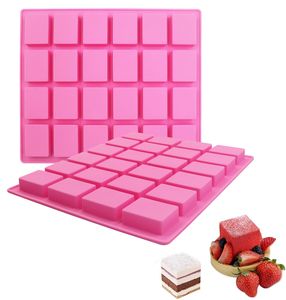 24 sâu răng cấp thực phẩm xà phòng Silicone khuôn hình chữ nhật xà phòng khuôn handmade tái sử dụng Silicone khuôn mẫu màu hồng bánh công cụ moule Silicone - Product Image 4