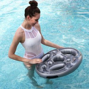 Seau à glace gonflable en PVC gris de 70 cm avec 8 supports pour bain à remous, utilisation en extérieur, fabriqué en Chine, logo personnalisé - Product Image 4