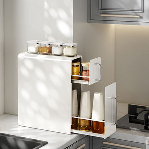 Estante <span class=keywords><strong>de</strong></span> Almacenamiento para Frascos <span class=keywords><strong>de</strong></span> Condimento, Estante <span class=keywords><strong>de</strong></span> Cocina Multifuncional para Especias, Estante <span class=keywords><strong>de</strong></span> Almacenamiento <span class=keywords><strong>de</strong></span> Especias Extraíble para Encimera - Product Image 4