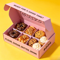 Boîte d'expédition personnalisée en carton recyclable avec logo, pour chocolats, biscuits, lait, aliments, présentoir de comptoir, boîte cadeau