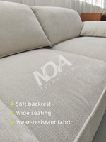Modulares Sektional-Stoffsofa Modernes Minimalistisches Breitsitziges Cloud-Sofa Verschleißfestes Gepolstertes Wohnzimmersofa