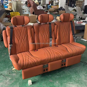 โรงงานขายส่ง LXRV เบาะหลังรถยนต์หนังหรูหรา 3 ที่นั่ง สีเบจดำ สำหรับ V260 V Class ราคาถูก - Product Image 3
