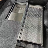 Tiroir universel avec des ailes spécifiques VRD4X4, tiroir pour plateau de camionnette, plateau coulissant pour le chargement intérieur de la camionnette, en acier inoxydable