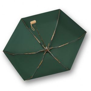 Paraguas Plegable de Goma Dorada con Protección UV, 6 Varillas, Pequeño, Portátil, Mini, con Logotipo - Product Image 1