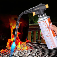 Torche à gaz de soudage Orangegaz pour extérieur, 180 degrés, avec buse et tube, brûleur au butane, allumeur de camping, lance-flammes