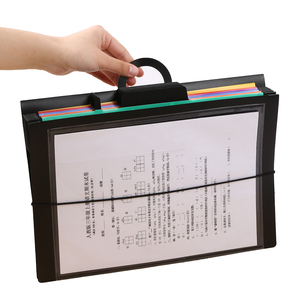 Arc-en-ciel A4 extensible <span class=keywords><strong>classeur</strong></span> en plastique PP sac de rangement de bureau organisateur de fichiers de documents multicolores - Product Image 2