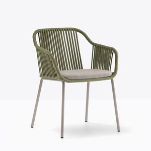 เก้าอี้เลานจ์ทันสมัยแบบเชือกถัก นั่งสบาย เหมาะสำหรับใช้ภายในหรือภายนอกอาคาร เหมาะสำหรับระเบียงและสวน - Product Image 1