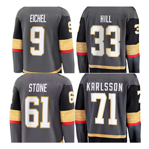 Camiseta de Hockey sobre Hielo Personalizada TOP 2025, Nueva, Cosida, con los Números 9 Elchel, 33 Hill, 61 Stone, 71 Karlsson - Product Image 1