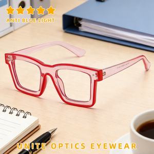 Montature per Occhiali Quadrate Vintage di Alta Qualità, Lenti Non Graduate Anti-Radiazioni e Anti-Luce Blu per Uomo - Product Image 5