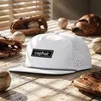 Gorra Snapback Personalizada con Bordado 3D, Gorra de Béisbol de 5 Paneles sin Estructura, de Nylon con Cierre a Presión, Visera Plana, de Secado Rápido