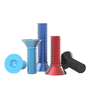 Vis à tête fraisée hexagonale M2-M10 en aluminium anodisé coloré 6061/6063/7075 - Certifiées ISO9001 - Product Image 1