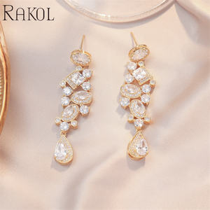 Lakor EP5667 gota de agua Full 3A Zirconia pendientes de araña de boda de alta calidad para mujer - Product Image 5