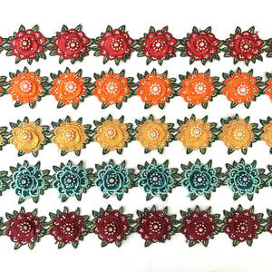 ลูกไม้ปักลายดอกไม้ 3 มิติ หลายสี ประดับด้วยคริสตัลและลูกปัด ทำจากโพลีเอสเตอร์ ขายส่ง - Product Image 5