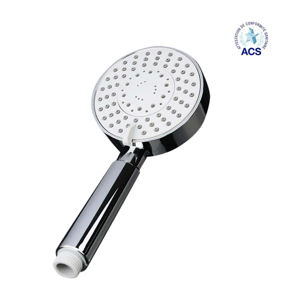 ACS Hotel Shower multifungsi, kepala pancuran penghemat air krom kamar mandi plastik ABS 3 cara multifungsi