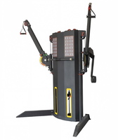 Machine d'entraînement multifonctionnelle à double bras avec paires de poids sélectionnables et articulations multiples pour la musculation en salle de sport