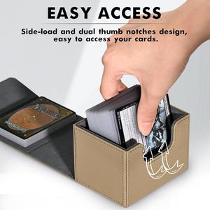 Custom all'ingrosso 13 colori Custom Custom in pelle magnetica 100 scatola di carte collezionabili per gioco di carte TCG - Product Image 4