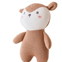 Vente en gros 6 design peluche panda ours cochon éléphant lapin crochet animaux tricotés animaux en peluche drôle crochet animaux en peluche