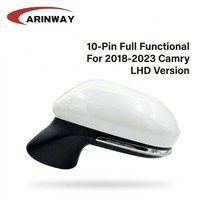 Rétroviseur latéral 10 broches pour Toyota Camry 2018-2023 avec surveillance des angles morts, chauffant, pliage automatique, clignotant LED 87940-06B40