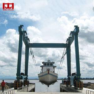 Yacht Travel Boat Hoist Lifting 100ton 200ton 300ton Pórtico Marinho Controle Remoto Estaleiro Guindaste Preço - Product Image 4