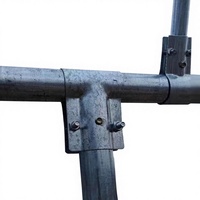 Colliers de serrage en acier galvanisé antirouille pour serres et abris en plastique, croisillons en T droits et croisillons en bec de canard