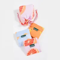 कस्टम लोगो पुन: प्रयोज्य मिश्रित फल प्रिंट Ripstop नायलॉन पर्यावरण मानक Foldable किराने की खरीदारी बैग