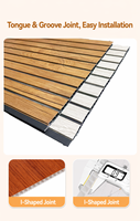 Panneau mural en PVC WPC à logo personnalisé, directement de l'usine, revêtement de plafond à grain de bois cannelé, OEM, vente en gros, commande en gros
