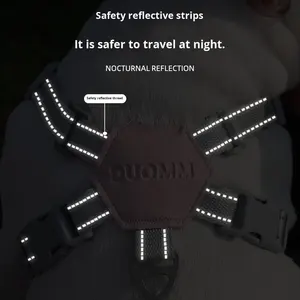Dây Dắt Chó Qua Biên Giới Kiểu Áo Vest Cho Chó Con, Có Đèn Phản Quang, Thoáng Khí, Dây Đeo Ngực Bằng Nylon, Bán Buôn Cho Thú Cưng, Size Nhỏ Đến XL - Product Image 4
