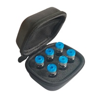 Étui de voyage portable pour flacons de peptides et d'insuline de 2 ml et 3 ml avec 6 compartiments en EVA et fermeture éclair