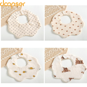 Doopser vendita calda cotone neonato morbido rotondo 360 panno ciuccio bambino - Product Image 6