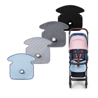 Coussin de siège matelassé pour poussette avec ouverture pour harnais, multicolore