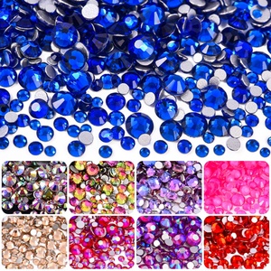 OLeeya Mix Tailles SS3-SS20 Lot en Gros Strass Non Thermocollants à Dos Plat Cristaux Scintillants pour Ongles et Vêtements - Product Image 1