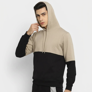 Sudadera con capucha de invierno para hombre, de algodón mezclado, de alta calidad, color negro, cómoda, con media cremallera, de terciopelo, oversize, venta al por mayor, directo de fábrica, ¡gran oferta! - Product Image 1
