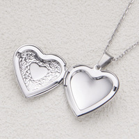Collier pendentif en acier inoxydable en forme de cœur avec chaîne en bambou - Gravure photo DIY pour couples, style sportif, cadeau unisexe