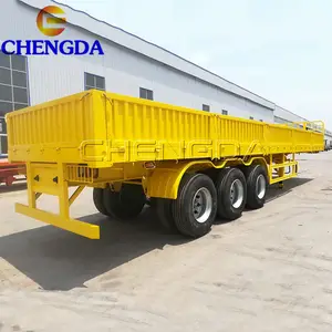 Cheap China Factory 3 Axle Bulk Cargo Side Wall Semi Trailer In Stock