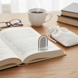 Marcadores Promocionales Metálicos Ovalados de 35x60mm con Bolsita, Ideales para Lectura y Organización - Product Image 3