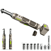 Juego de Llaves de Trinquete Eléctricas Inalámbricas de 3/8 Pulgadas y 10 mm con Batería Extendida de 12 V