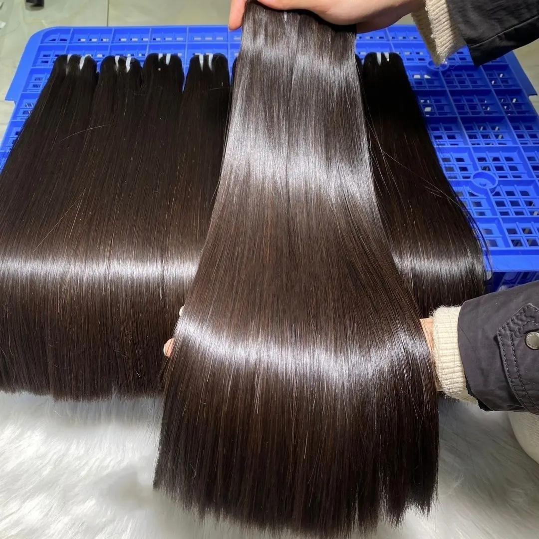 Foxen 100% bundel rambut mentah manusia Kamboja grosir bundel rambut mentah kutikula Vietnam selaras bundel rambut mentah