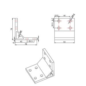 Китайский производитель 6296 Rohs 80*80 мм 90 градусов опорный разъем с 2 отверстиями угловой кронштейн для 40 8080 алюминиевого профиля - Product Image 3