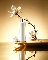 Bouteille en plastique PET personnalisée avec forme cintrée, capacité 20-400 ml, pulvérisateur à pompe, emballage cosmétique pour shampoing, lotion et soins de la peau