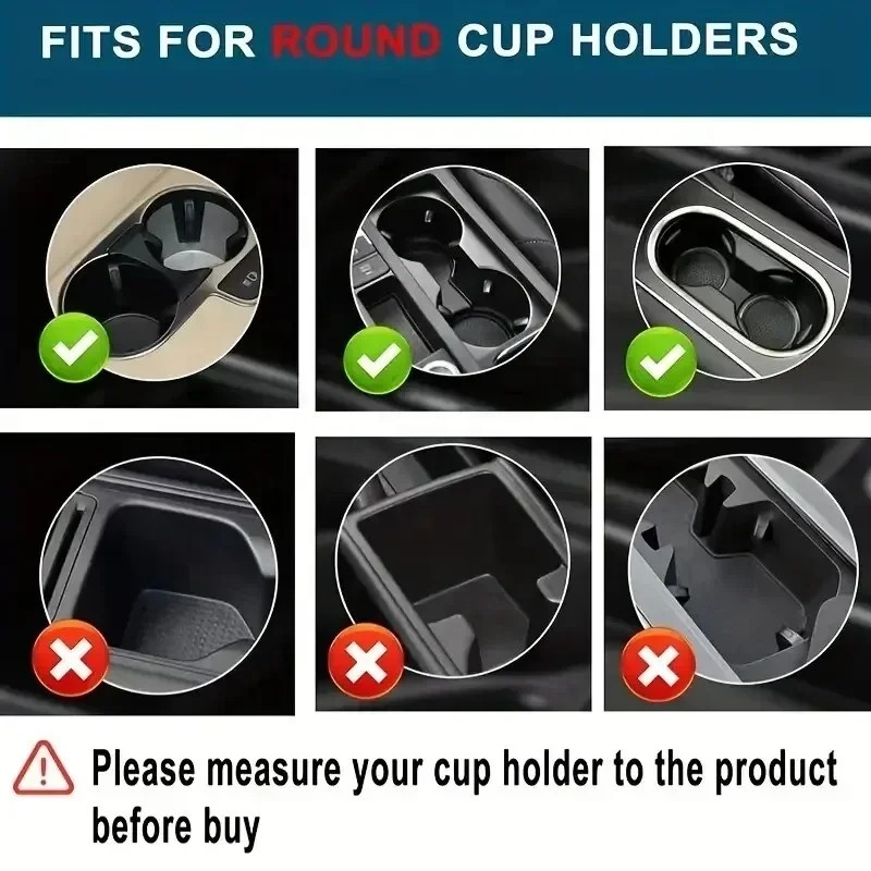 Universal 2-in-1 ABS Car Cup Holder Expander Phone Holder - Automotive Organizer