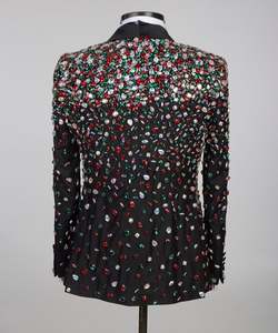 Chaqueta brillante personalizada a medida, trajes <span class=keywords><strong>de</strong></span> hombre, traje para hombre, boda, matrimonio, masculino, <span class=keywords><strong>Terno</strong></span>, <span class=keywords><strong>tres</strong></span> <span class=keywords><strong>piezas</strong></span>, esmoquin, novio, graduación, traje <span class=keywords><strong>de</strong></span> hombre - Product Image 2